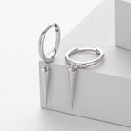 Boucles d'oreilles pendantes modernes en argent sterling 925