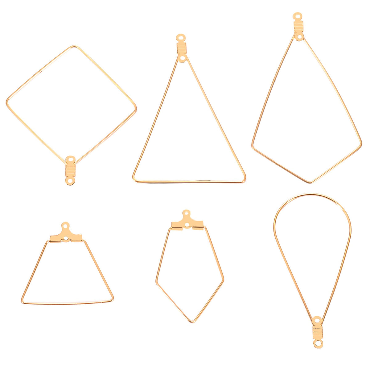 Boucles d'oreilles géométriques pour femme en métal léger