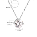 Collier pour femme avec pendentif cœur en acier inoxydable doré et zircon