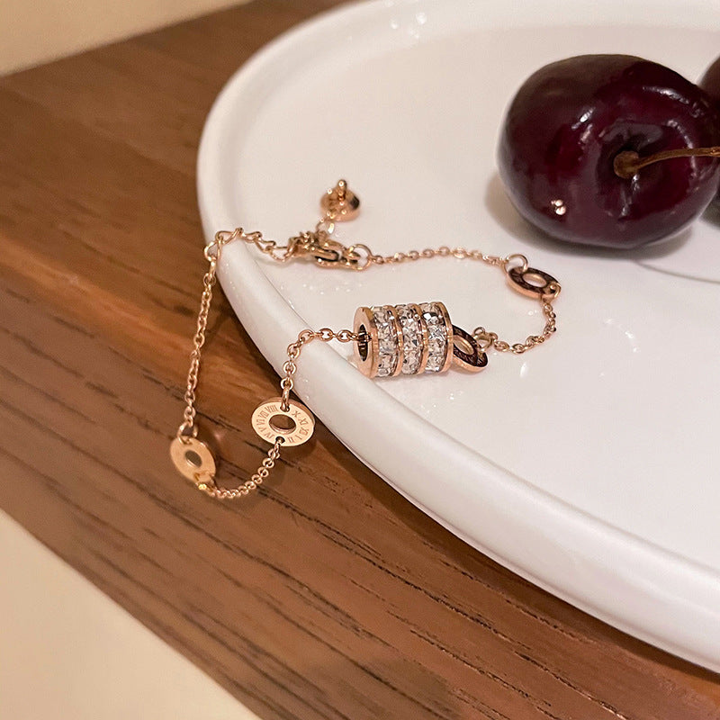 Bracelet chaîne pour femme avec cristaux