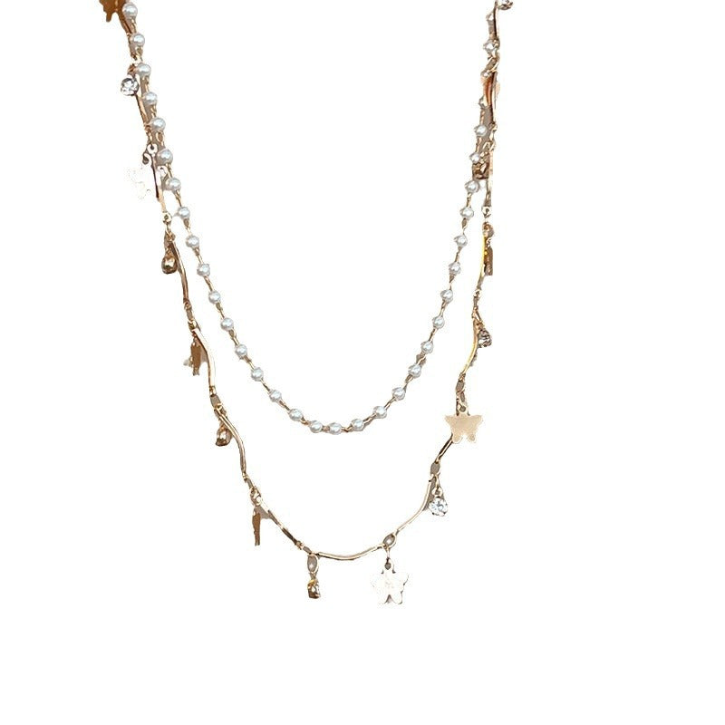 Collier superposé en opale et perles