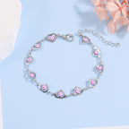Bracelet de perles en forme de cœur