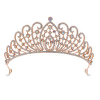 Diadème élégant en strass pour femme avec détails floraux