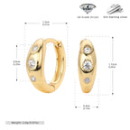Boucles d'oreilles pendantes avec zircone en argent sterling 925