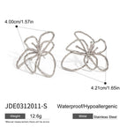 Boucles d'oreilles puces filigranes pour femme motif floral