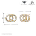 Boucles d'oreilles doubles anneaux en argent sterling 925