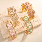 Bracelet jonc pour femme design spirale