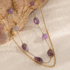 Collier pour femme avec pierres décoratives