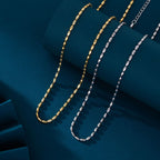 Collier pour femme en argent sterling 925 à maillons ovales