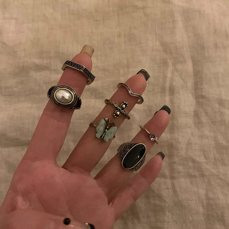 Bague pour femme avec onyx et design délicat