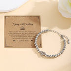 Bracelet pour femme avec pendentif cœur et breloque personnalisable