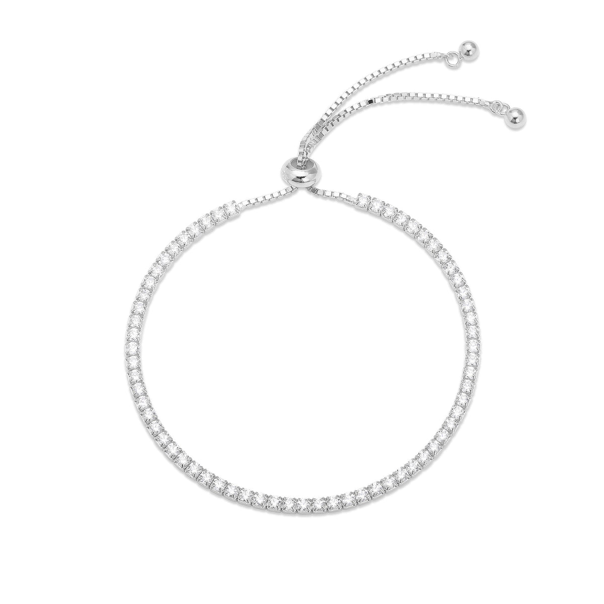 Bracelet pour femme en argent sterling 925 avec zircons étincelants