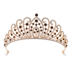 Diadème élégant en strass pour femme avec détails floraux