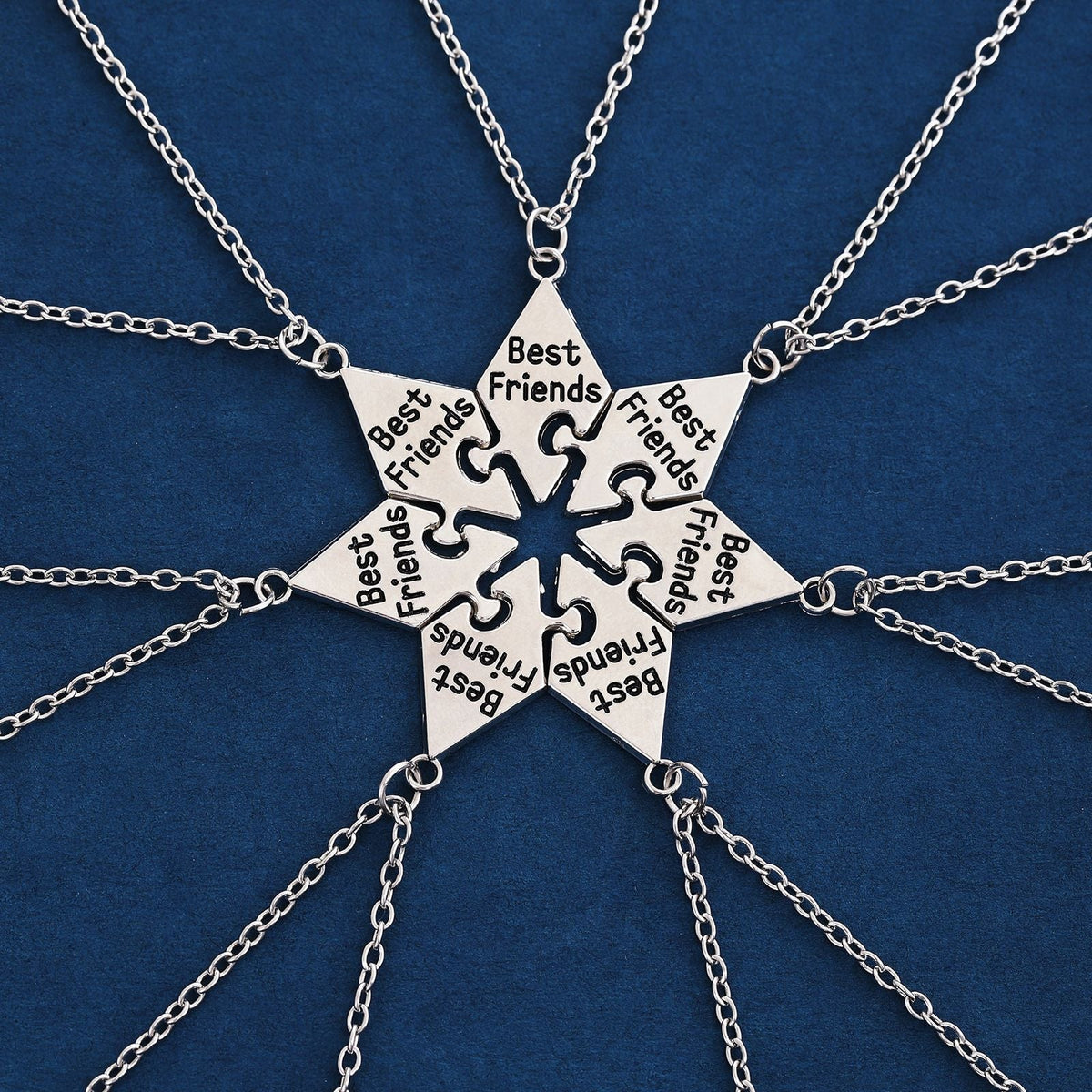 Collier d'amitié pour femme motif puzzle