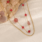 Collier pour femme avec pierres décoratives