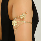 Bracelet rigide pour femme avec motifs floraux