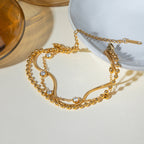 Bracelet pour femme avec zircons et acier inoxydable