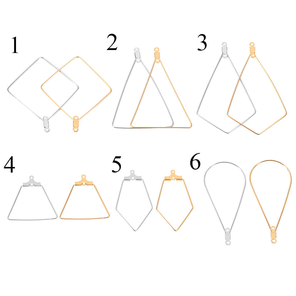 Boucles d'oreilles géométriques pour femme en métal léger