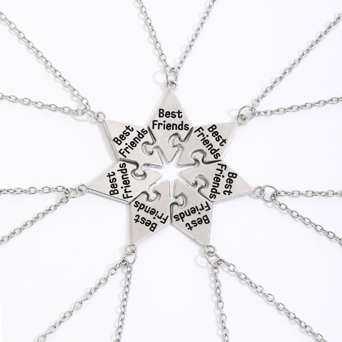 Collier d'amitié pour femme motif puzzle