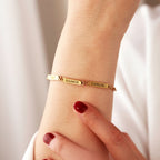 Bracelet trombone personnalisé avec noms de famille