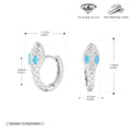 Boucles d'oreilles pendantes pour femmes motif serpent avec zircons