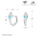 Boucles d'oreilles pendantes pour femmes motif serpent avec zircons