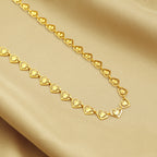 Collier à maillons en forme de cœur pour femme