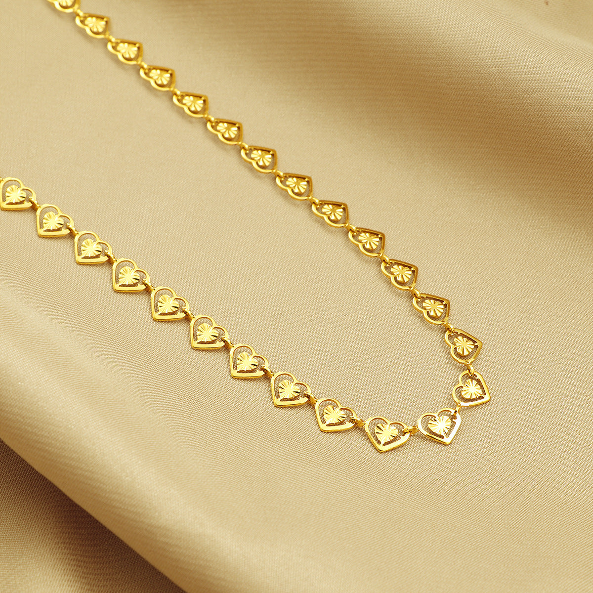 Collier à maillons en forme de cœur pour femme