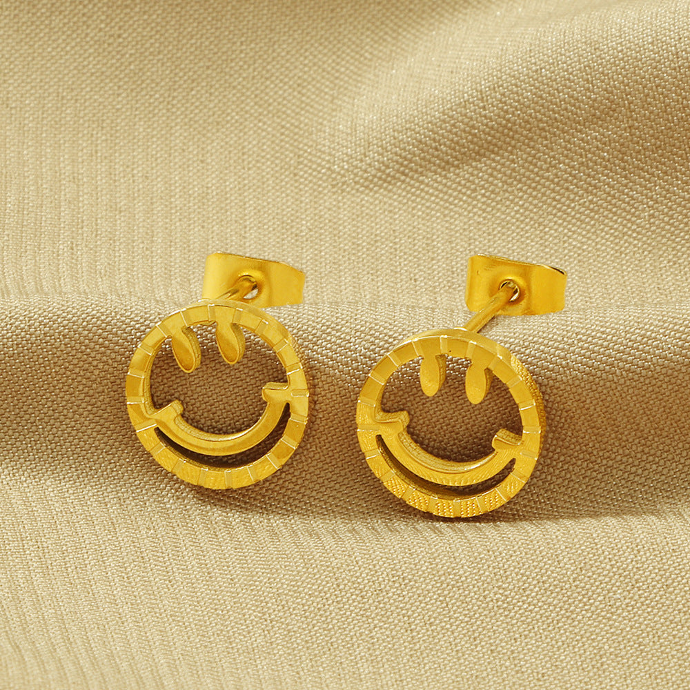 Boucles d'oreilles Smiley pour femme
