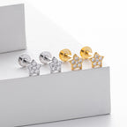 Boucles d'oreilles étoiles en argent sterling 925