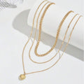 Collier triple rang doré