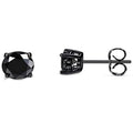 Boucles d'oreilles puces en acier inoxydable et zircone