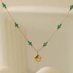 Bracelet de cheville pour femme avec pendentif coquillage