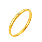 Jonc pour femme avec zircon étincelant