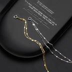 Bracelet fin pour femme à double chaîne