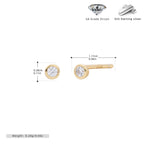 Damen Ohrstecker aus 925 Sterling Silber mit 5A Zirkonsteinen