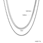 Collier tendance pour femme à maillons ovales et fermoir réglable