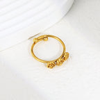 Bague réglable pour femme au design floral