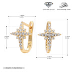 Boucles d'oreilles pendantes croix en argent sterling 925 et zircone