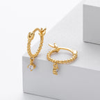 Boucles d'oreilles pendantes pour femme avec zircon étincelant