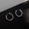 Boucles d'oreilles créoles élégantes avec cristaux étincelants