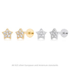 Boucles d'oreilles étoiles en argent sterling 925