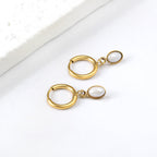 Boucles d'oreilles pendantes pour femme avec pendentif perle élégant