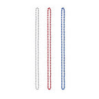 Ensemble de colliers de perles métalliques style parade pour le jour de l'Indépendance