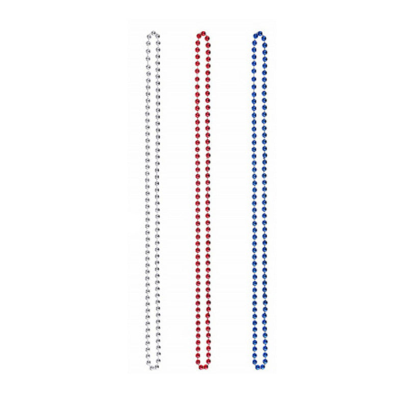 Ensemble de colliers de perles métalliques style parade pour le jour de l'Indépendance