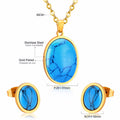 Parure de bijoux pour femme avec pendentif cœur et zircons