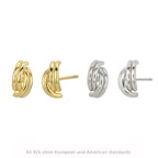 Boucles d'oreilles clous pour femme au design torsadé élégant
