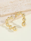 Bracelet pour femme avec perles dorées texturées