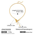 Collier pour femme avec pendentifs papillon et cœur en acier inoxydable