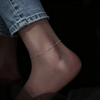 Bracelet à chaîne et perles multicolores délicat